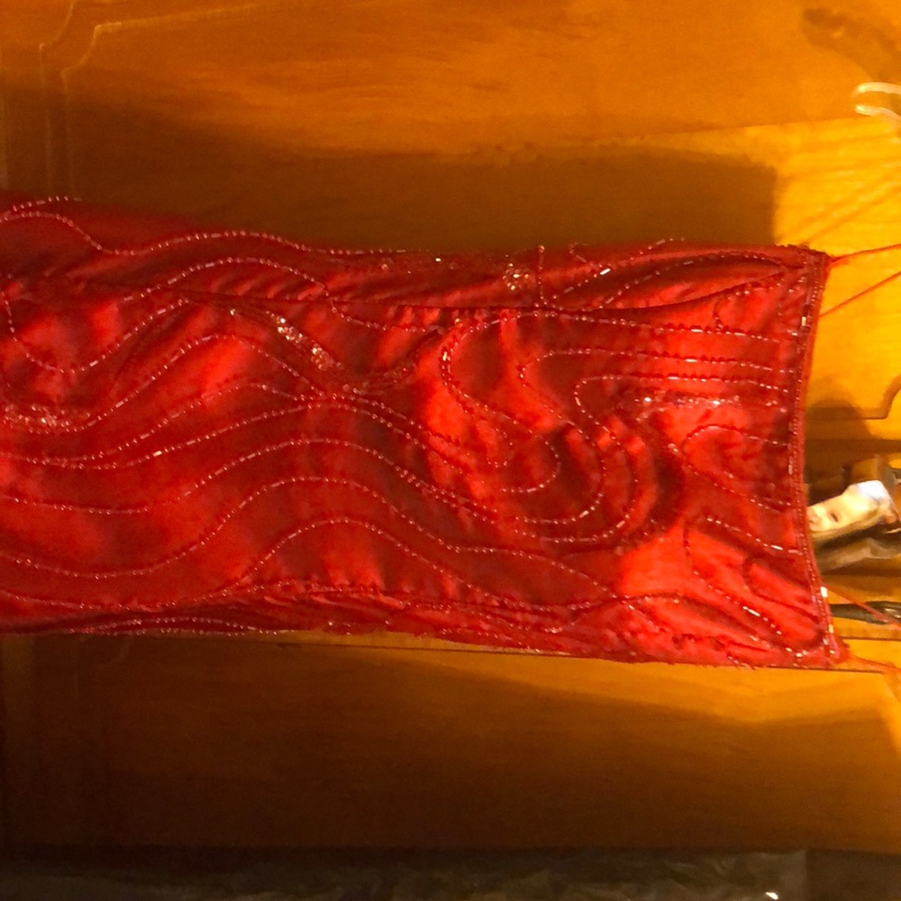 Red prom dress worn once size 6